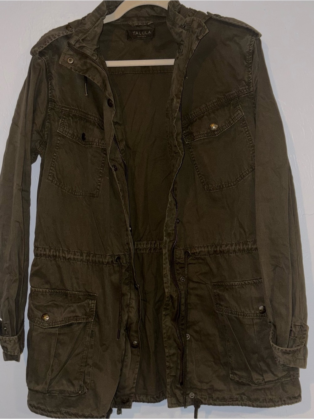 Talula Military-Style Olive Utility Jacket